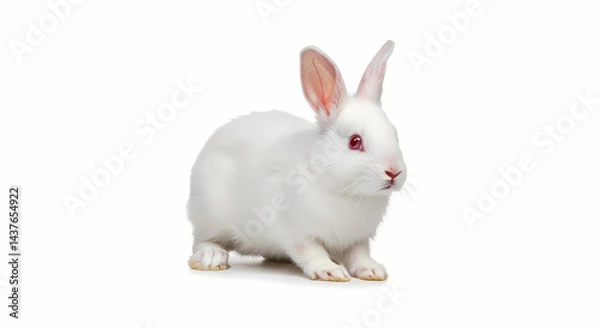 Fototapeta White Rabbit Image HighResolution Photo of Cute Bunny