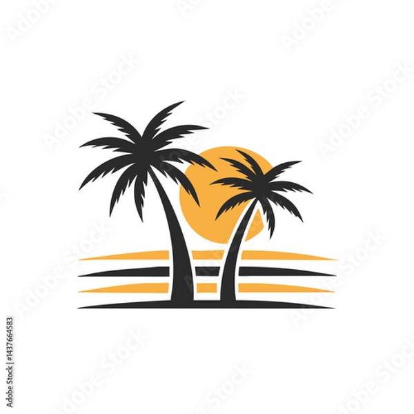 Obraz beach logo design vector