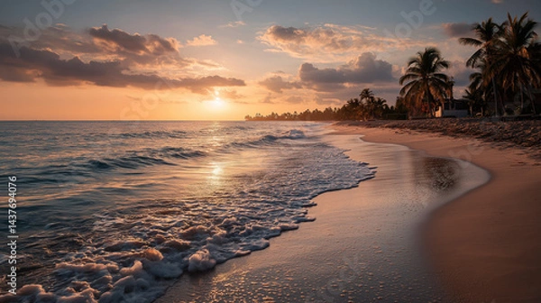 Obraz sunset on the beach