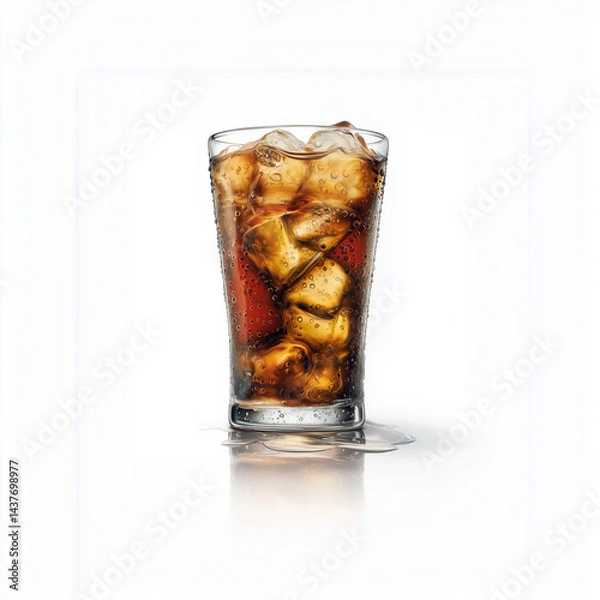 Obraz cola with ice