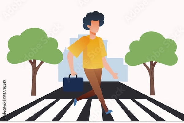 Obraz man on the road