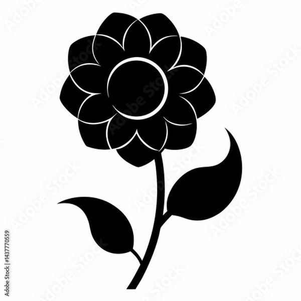 Fototapeta vector illustration of a flower