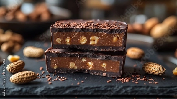 Fototapeta chocolate and nuts