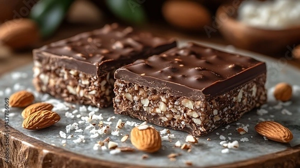 Fototapeta chocolate with nuts