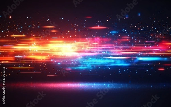 Fototapeta dynamic light speed motion abstract for technology and futuristic design