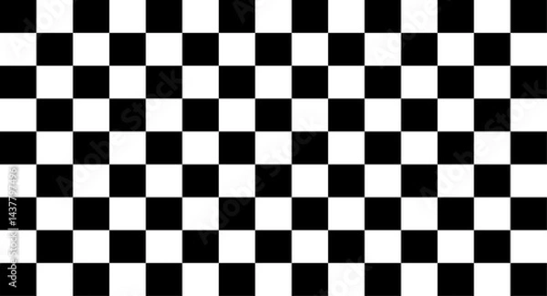 Fototapeta Chess Board or Finish Line sports vector graphics with black and white blocks