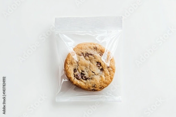 Fototapeta cookie in a plastic bag against