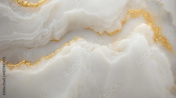 Fototapeta White Gold Marble Texture Background. (4)