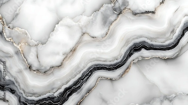 Fototapeta White Gold Marble Texture Background. (6)