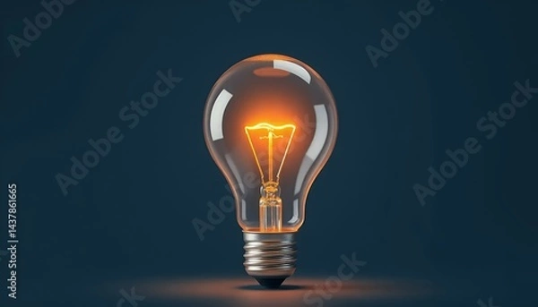 Obraz Understanding the Symbolism of a Glowing Light Bulb Innovation and Creativity