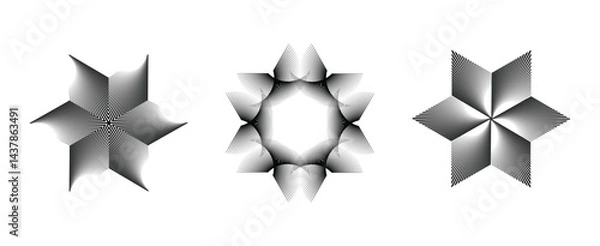 Fototapeta Geometric starburst vector patterns.