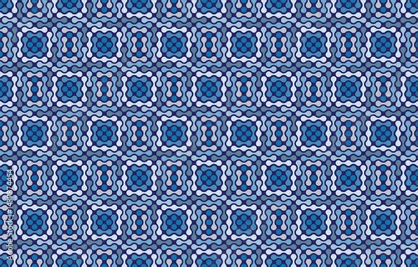 Obraz Geometric vector background with sacral tribal ethnic elements. Traditional triangles gypsy geometric forms sprites tribal themes apparel fabric tapestry print
