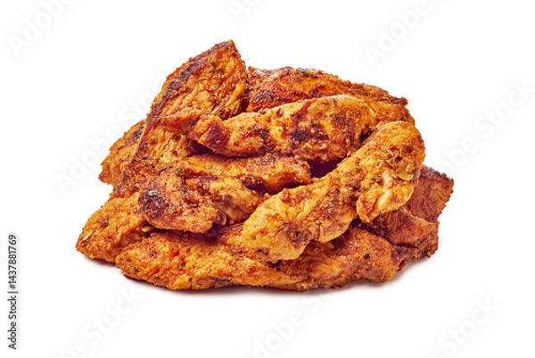 Obraz Deliciously Stacked Crispy Fried Chicken Strips Perfectly Made for Your Next Meal or Snack
