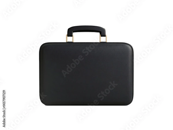 Obraz Black business briefcase isolated on a transparent background