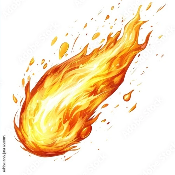 Obraz Fiery Ball of Fire, Blazing Comet