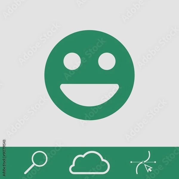 Obraz Smile icon stock vector illustration flat design