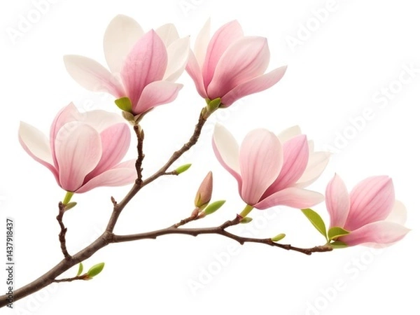 Obraz pink cherry blossom isolated