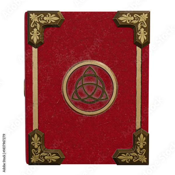 Obraz 3D rendered fantasy grimoire isolated on transparent background