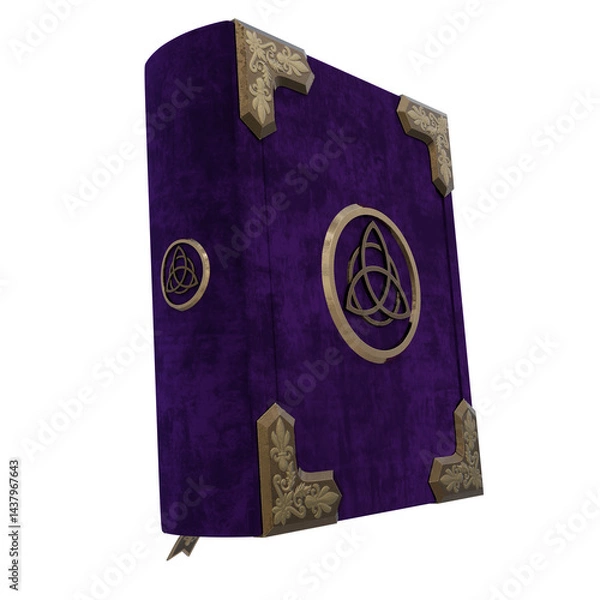 Obraz 3D rendered fantasy grimoire isolated on transparent background