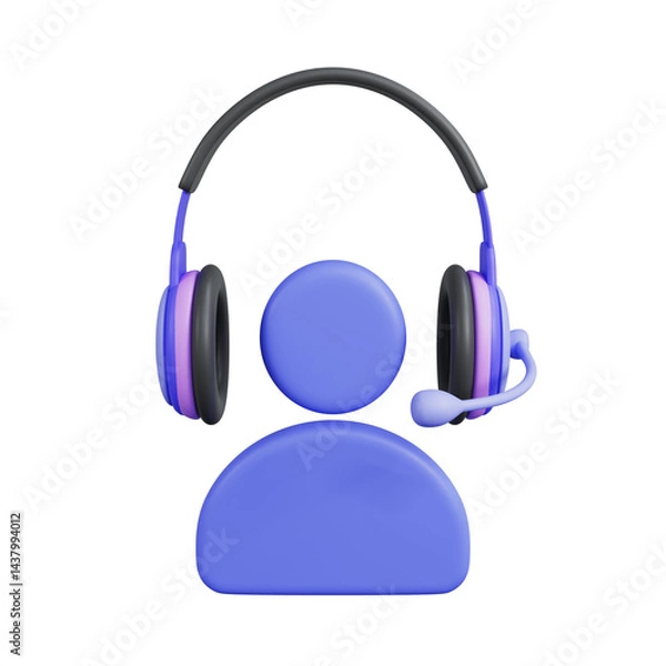 Fototapeta 3D Rendering Contract support icon concept