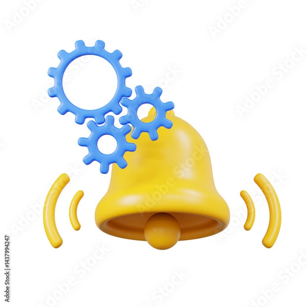 Fototapeta 3D rendering Manage rules and alerts icon concept