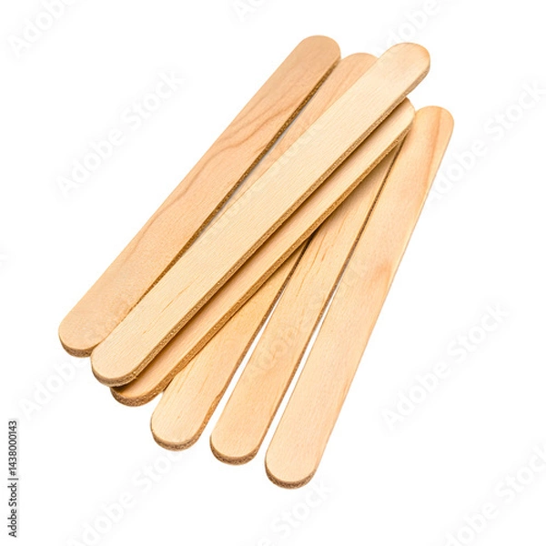 Obraz Ice Cream Sticks Craft Material on Transparent Background