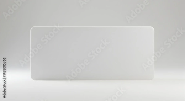 Fototapeta Blank Rectangular Card In White Minimalist Style For Mockup Scenes