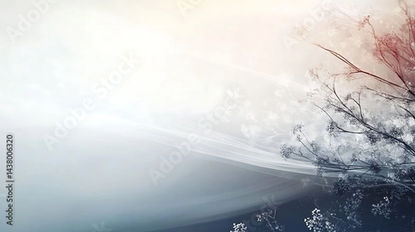 Obraz Serene Winter Branches with Soft Light.
