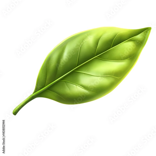 Fototapeta Closeup bright green leaf image