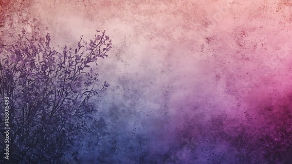 Obraz Silhouette branches with textured background.