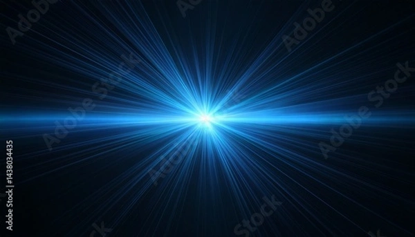 Fototapeta an isolated blue blink light effect background lighting flare