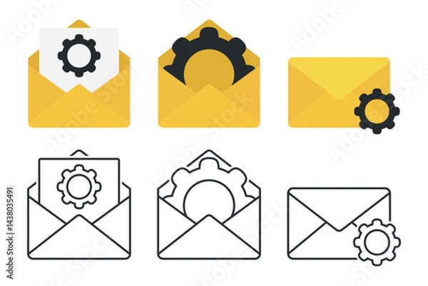 Obraz Email automation icon. Illustration vector