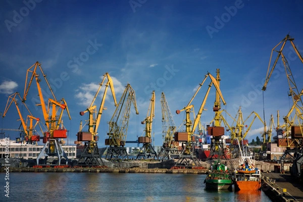 Fototapeta Harbor cranes