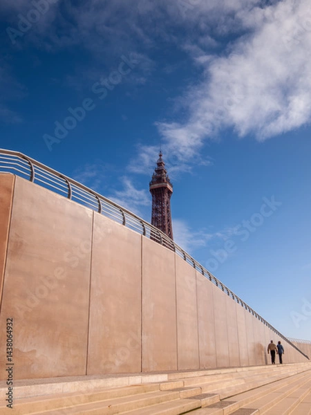 Obraz Blackpool Tower and Sea Wall