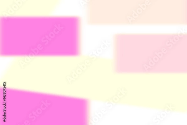 Fototapeta Pastel geometric abstract background with colorful blocks, soft tones modern design for wall art and posters