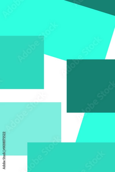 Fototapeta Pastel geometric abstract background with colorful blocks, soft tones modern design for wall art and posters