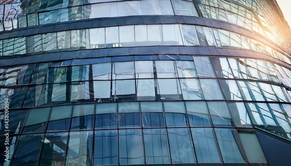 Fototapeta Architecture and construction glass material background