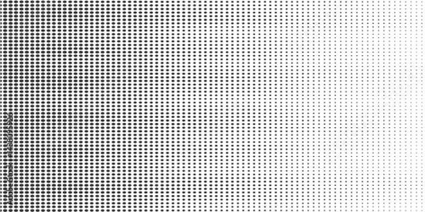 Fototapeta Halftone gradient. Dotted gradient  smooth dots spraying and halftones dot background seamless horizontal geometric pattern vector template set.