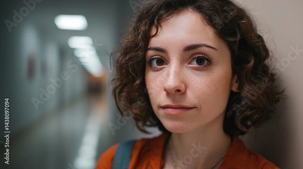 Fototapeta Close-Up of a Beautiful Woman – Soft Smile and Confident Expression