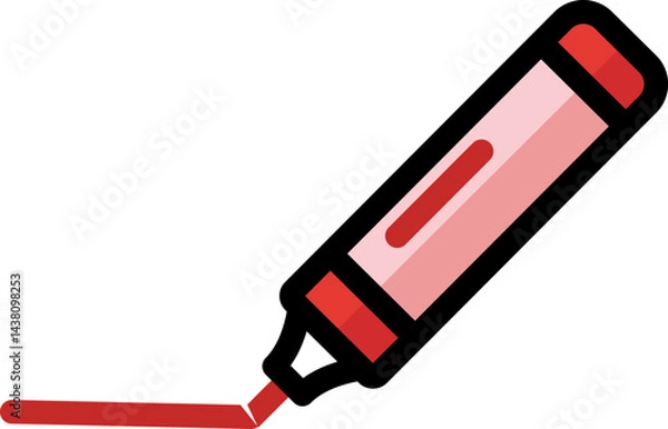 Obraz red marker pen