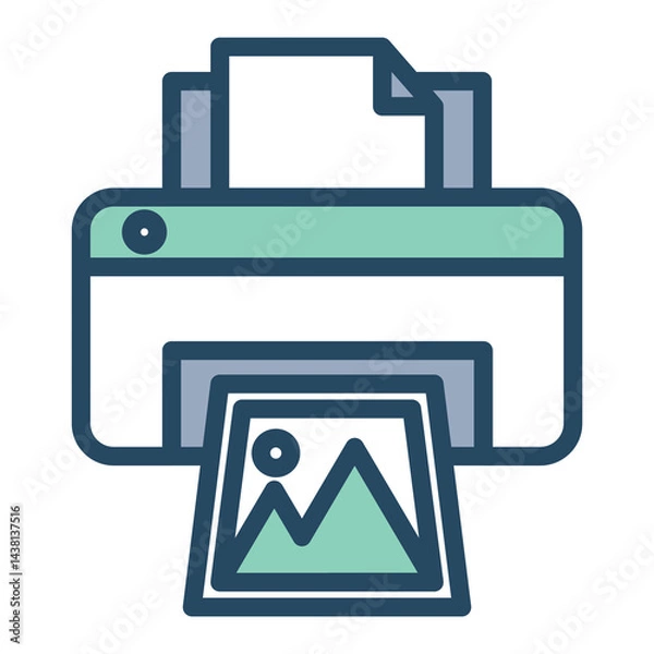 Obraz graphic design line green fill_Printer.eps