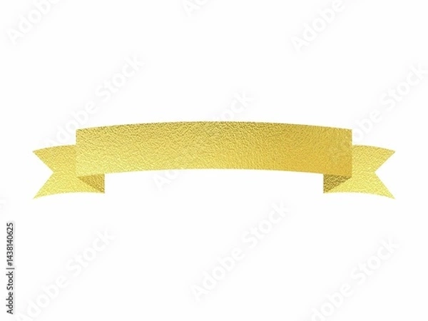 Obraz gold ribbon and bow isolated on white background.