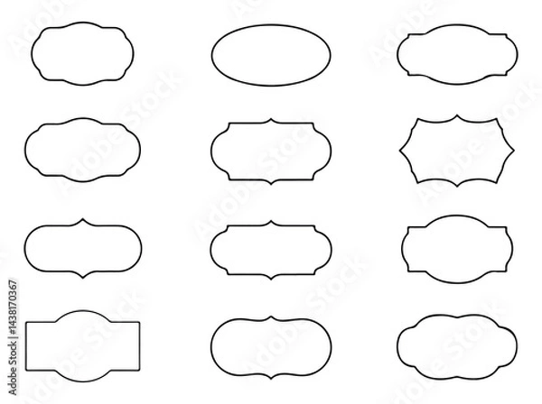 Fototapeta Vintage frames and labels vector set