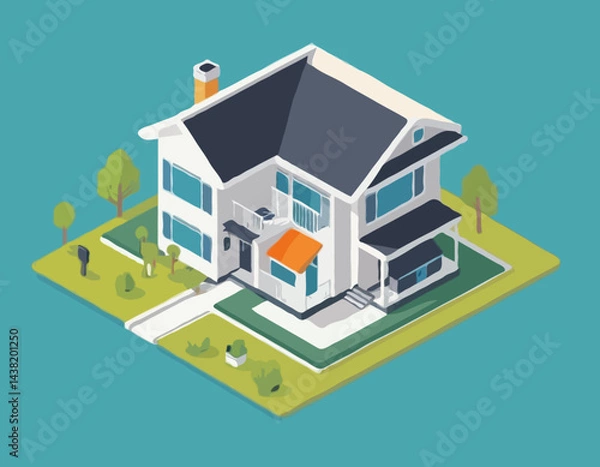 Obraz Isometric Home Automation System Vector Illustration