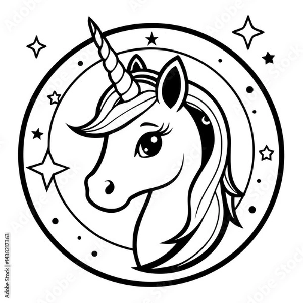 Fototapeta unicorn vector illustration