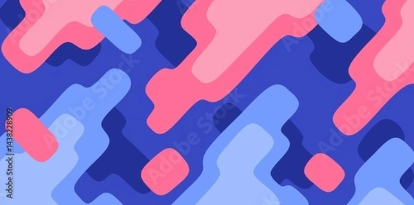 Fototapeta abstract blue and pink shapes background	