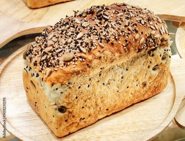 Obraz Delicious seeded bread loaf.