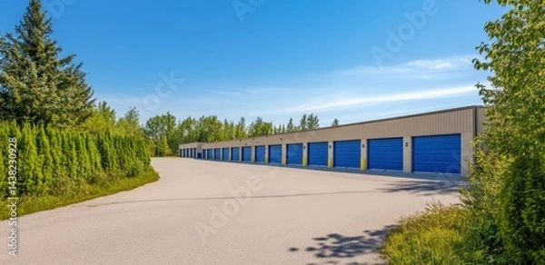Obraz Storage Units Row, Sunny Day