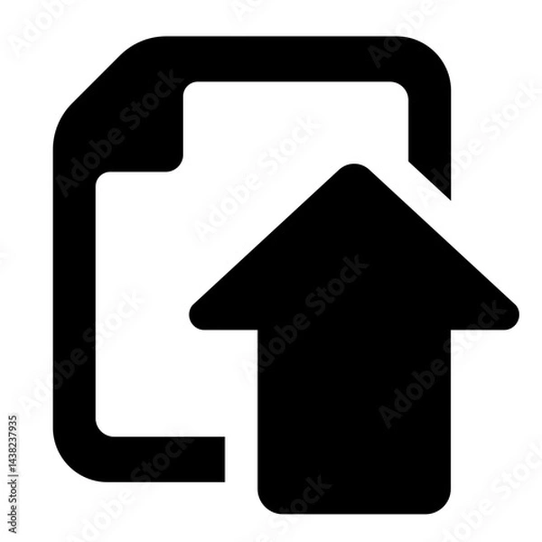 Fototapeta An Icon Representing the Uploading of Documents to Cloud-Based Systems.