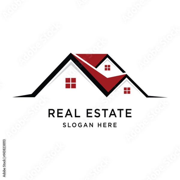 Obraz Real Estate Logo Graphic Design Vector